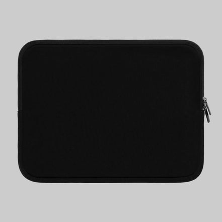 Black laptop sleeve on a white background