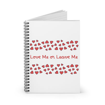 white notebook with valentines themes