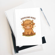 Highland Hugs Highland Cow Hardcover Journal — Blank Pages for Women & Teens