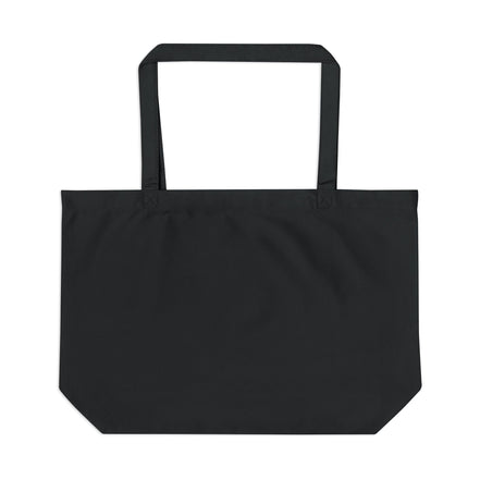 Black tote bag on a white background
