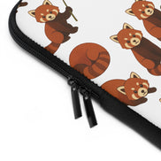 Pouch with cartoon red panda design on a white background