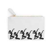 Cosmetic bag with black silhouettes of dancers