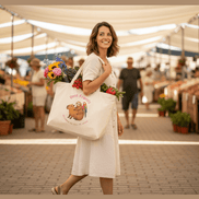 Best Friends Eco Tote - Sloth, Capybara & Parrot Reusable Shopping Bag Reb's Bags best-friends-eco-tote-sloth-capybara-parrot-reusable-shopping-bag-8020721