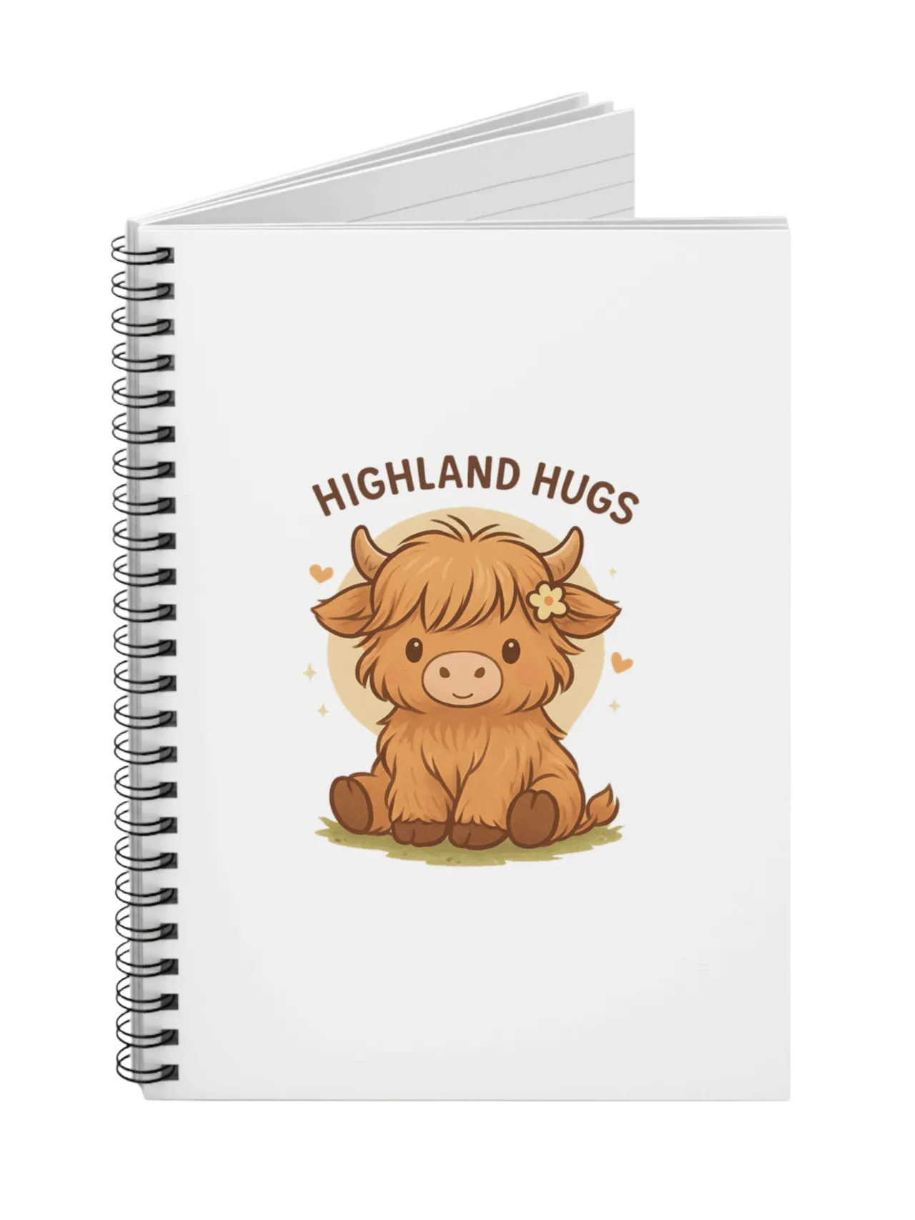 Highland Cow Spiral Notebook - Ruled Line Reb's Bags highland-cow-spiral-notebook-ruled-line-9565274