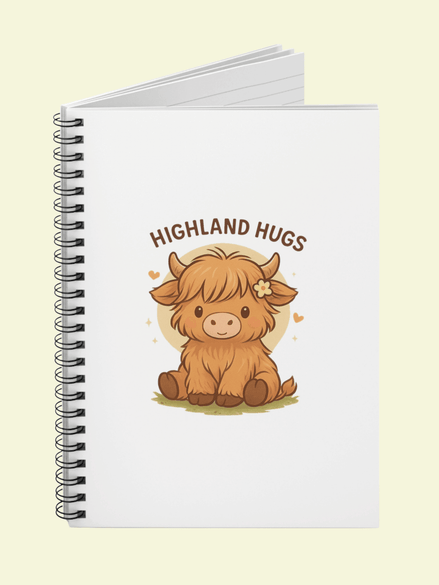 Highland Cow Spiral Notebook - Ruled Line Reb's Bags highland-cow-spiral-notebook-ruled-line-9565274