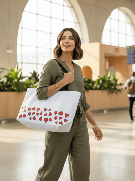 Weekender Tote Bag — Red Hearts Border Travel Beach Bag Reb's Bags weekender-tote-bag-red-hearts-border-travel-beach-bag-1708099
